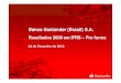 Banco Santander (Brasil) S.A.€¦ · Banco Santander (Brasil) S.A. Resultados 2009 em IFRS – Pro forma 04 de Fevereiro de 2010