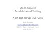 Open Source Model-based Testing: a very short overviewrobertvbinder.com/wp-content/uploads/rvb-pdf/talks/Binder-OpenSou… · Open Source Model-based Testing A very short, very fast
