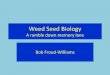 Weed Seed Biology - BCPC · PDF file Seed rain patterns of selected weed species after Leguizamon & Roberts,1982. Seed rain pattern of Alopecurus myosuroides in w.wheat in three successive