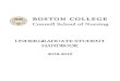 UNDERGRADUATE STUDENT HANDBOOK - Boston College Handbo¢  Boston College. This handbook reflects the