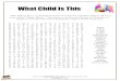 What Child Is This - Pages of Puzzles...What Child Is This “What Child Is This?” is a popular Christmas carol that was originally written in 1865 as a poem entitled “Manger Throne.”
