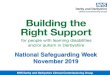 National Safeguarding Week November 2019 · National Safeguarding Week November 2019 . ... • Safeguarding concerns were being reported to the local board from Whorlton Hall and