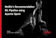 Netflix’s Recommendation ML Pipeline using Apache Spark · Netflix’s Recommendation ML Pipeline using Apache Spark DB Tsai Spark Summit ... from our recommendations Recommendations
