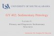 GY 402: Sedimentary Petrology - University of South Alabama · 2017-01-20 · GY 402: Sedimentary Petrology . Lecture 6: Sedimentary Structures . Instructor: Dr. Doug Haywick . dhaywick@southalabama.edu