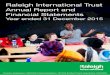 Raleigh International Trust Annual Report and Financial ... · Annual Report and Financial Statements for the year ended 31 December 2015 An introduction to the 2015 Annual Report