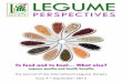 PERSPECTIVES - CSIC · Legume Perspectives 3 Issue 6 • January 2015 s he present issue of our journal Legume Perspectives was designed to boost our audience attention on the potential