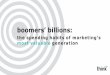 boomers’ billions - thinkTV · 2019-07-17 · Boomers have billions . of dollars to spend -so why don’t they get more of advertisers’ attention? Perhaps because we continue