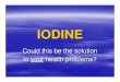 IODINE - THE APPEARANCE€¦ · – The use of iodine for treating goiter was the first time that a single element (iodine) was used to treat a specific illness (goiter) More than