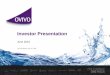 Investor Presentation - Worldwide Experts in Water Treatment · Investor Presentation June 2015 All numbers are in CA$ ... Ovivo Inc. is a global company dedicated to water and wastewater