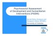 Psychosocial Assessment of Development and Humanitarian Interventions ... for Wellbeing_IHP 14.03.pdf · 01-04-2008  · Psychosocial not an intervention but an approach. Development