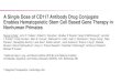 A Single Dose of CD117 Antibody Drug Conjugate Enables ...€¦ · A Single Dose of CD117 Antibody Drug Conjugate Enables Hematopoietic Stem Cell Based Gene Therapy in Nonhuman Primates