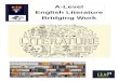 ECKINGTON A-LEVEL English Literature BRIDGING WORK€¦  · Web viewECKINGTON A-LEVEL English Literature BRIDGING WORK. 2 | Page. A-Level. English Literature. Bridging Work. Well