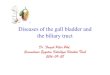 Diseases of the gall bladder and the biliary truct...UH: cholelith, choledocholith, gallbladder wall thickness is normal, larger bile ducts The pts. was hospitalized, inf. AB, diet