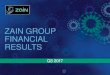 ZAIN GROUP FINANCIAL RESULTS · ZAIN GROUP Q3 2017 IR PRESENTATION 22 BALANCE SHEET Unaudited Audited Unaudited 30-Sep-17 31-Dec-16 30-Sep-16 KD ‘000 Assets Current assets Cash