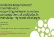 Antibiotic Manufacturers’ Commitments: …Antibiotic Manufacturers’ Commitments: supporting measures to reduce concentrations of antibiotics in manufacturing waste discharges Steve