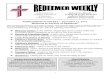 TR SUNAY N AVNT — ecember 17, 2017 Welcome to worship at ... · TR SUNAY N AVNT — ecember 17, 2017 Welcome to worship at Redeemer! A Newsletter for Members and Friends of Redeemer