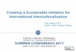 Creating a Sustainable Initiative for International ... · Intercultural Education “Intercultural education, as opposed to international education, is a more inclusive formulation,