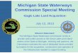 Michigan State Waterways Commission Special origin-sl. ... Michigan State Waterways Commission Special
