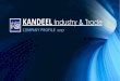 KANDEEL Industry & Trade · 2017-05-14 · Kandeel Industry and Trade (KIT) was established in 1990 as a trading company, and on January 2015 we celebrated our Silver Jubilee. The