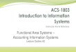 Functional Area Systems Accounting Information Systems€¦ · Functional Area Systems – Accounting Information Systems Lecture Outline 4C. ... integrated Accounting Information