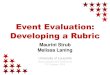 Event Evaluation: Developing a Rubric - Library assessmentold.libraryassessment.org/bm~doc/strub-laning-event-evaluation.pdf · Event Evaluation: Developing a Rubric ... “Strategy”