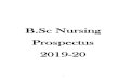 B.Sc Nursing Prospectus 2019-20dnh.nic.in/Docs/08Aug2019/BScProspectus201920edited2.pdfProspectus 2019-20 2 Content Sr. No Particulars Page. No 1 Admission Process 3 2 Introduction