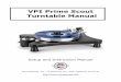 VPI Prime Scout Turntable Manual1.3 To avoid electrical shock, always plug the Prime Scout motor into a grounded outlet. 1.4 Do not expose the Prime Scout to rain, excessive moisture,