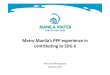Metro Manila’s PPP experience in contributing to SDG 6 Tom Mulingbayan.pdfMetro Manila’s PPP experience in contributing to SDG 6 Mark Tom Mulingbayan 20 March 2017. WATER SUPPLY