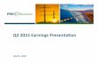 Q2 2015 Earnings Presentation - PNM Resources/media/Files/P/PNM... · Q2 2015 Financial Results and Company Updates 4 2015 Guidance range of $1.50 ‐$1.62 affirmed EPS shown on a
