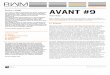 AVANT #9 - rwm.macba.cat · 24/8/2009  · L'any 2003 va engegar una sèrie de composicions electro-acústiques titulada "Punani", en la qual aprofundeix en algunes de les constants
