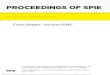 PROCEEDINGS OF SPIE PROCEEDINGS OF SPIE Volume 6940 Proceedings of SPIE, 0277-786X, v. 6940 SPIE is