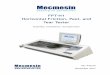FPT-H1 Horizontal Friction, Peel, and Tear Tester, …...Horizontal Friction, Peel, and Tear Tester Assembly, Installation, and Operation 431-449-04 November 2017 ii Mecmesin FPT-H1