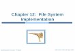 Chapter 12: File System Implementationlacher/courses/COP4610/lectures_9e/ch12.pdf · Operating System Concepts –9th Edition 12.2 Silberschatz, Galvin and Gagne ©2013 Chapter 12: