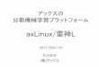axLinux/雷神L - PC Cluster...AXE AI AXE AIは、論理推論機構+機械学習 規則による論理推論と、機械学習のハイブリッドAI AXE AIは、帰納推論を採用。