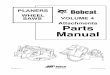 Bobcat Planers Wheel Saws Attachments Parts Catalogue Manual