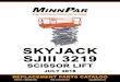SKYJACK SJlll 3219 - MinnPar 3219.pdfSKYJACK SJlll 3219 SCISSOR LIFT JULY 2018 2 OR TOTA PARTS SORCE FOR 35 EARS SKYJACK SJIII 32 Toll ree 1-8-889-82 FA 1-12-8-1 WELCOME TO MINNPAR