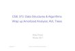 CSE 373: Data Structures & Algorithms Wrap up Amortized Analysis… · 2017-01-24 · CSE 373: Data Structures & Algorithms Wrap up Amortized Analysis; AVL Trees Riley Porter Winter