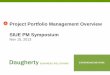 Project Portfolio Management Overview SIUE PM Symposium · 2020-04-21 · Governance, methods, processes Business Demand Capital Work Operational Work Discretionary Work Project Portfolio