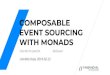 EVENT SOURCING COMPOSABLE WITH MONADS€¦ · Composition in event sourcing Composing event handlers is easy - they’re just plain functions Composing commands is less trivial -