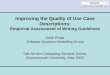 Improving the Quality of Use Case Descriptions · 2013-02-03 · Software Systems Modelling Group. SoSyM. Improving the Quality of Use Case Descriptions • H1 . The constructs suggested