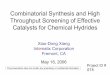 Combinatorial Synthesis and High Throughput Screening of Effective Catalysts … › pdfs › review06 › st_8_xiang.pdf · 2006-06-02 · Combinatorial Synthesis and High Throughput