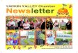 Yadkin ValleY Chamber Newsletter - Yadkin valley wine Company, Inc. Benny E. Myers and Kimberly S. Myers