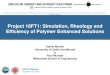 Project 16FT1: Simulation, Rheology and Efficiency of Polymer Part II: Rheology-Molecules Initial Objectives: