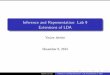 Inference and Representation: Lab 9 Extensions of LDA › ~jernite › ir14 › Lab9.pdf · Yacine Jernite Inference and Representation: Lab 9 Extensions of LDA Learning algorithm:
