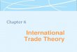 International Trade Theory - National Paralegal College · international trade Countries may specialize in the production and export of particular products because in certain industries,