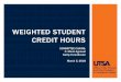 WEIGHTED STUDENT CREDIT HOURS › strategicplan › documents › 2018-03-05 WSCH... · 2020-05-21 · WEIGHTED STUDENT CREDIT HOURS COMMITTEE CHAIRS: C. MauliAgrawal Kathy Funk-Baxter
