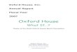 2007 Annual Rept cover A - Oxford House · Oxford Houses for women but there are no co-ed houses. The average number of residents per house is about eight with a range per house of