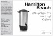 Cafetera - Hamilton Beachuseandcares.hamiltonbeach.com/files/840159906.pdf · 2016-11-09 · 5 How to Make Coffee (cont.) 5 6 Add coffee grounds to basket. Do not spill coffee grounds