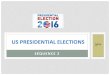US PRESIDENTIAL ELECTIONS - laclassedanglais-beney.fr · u.s. constitutions requirements for a presidential candidate start minimum age 35 years primaries and caucuses u.s. resident