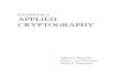 HANDBOOK of APPLIED CRYPTOGRAPHY - The Eyethe-eye.eu/public/Psychedelics/Psychedelic Praxis Library 3.0... · (public-key) Chapter 8 block ciphers (symmetric-key) Chapter 7 signatures